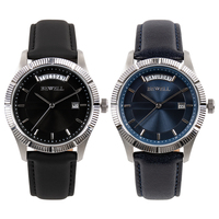 Reloj de Cuarzo de Acero Inoxidable para Mujer, Correa de Cuero Genuino, Esfera con Indicadores, Regalo Empresarial Elegante