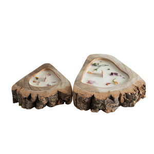 Carved Wooden Centerpiece Eco Material And Easy Wipe Clean Surface <strong>Candle</strong> <strong>Holder</strong> For Tabletop Decor - Product Image 4