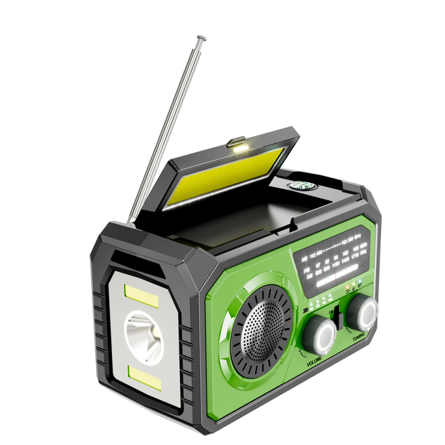 Portable 16000mAh Power Bank Emergency Radio Flashlight Hand Crank Solar Charger Internet Radio for Outdoor Camping Use