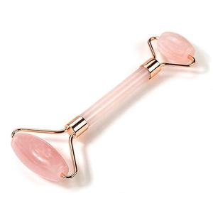Factory Direct Hochwertige Anti-Aging-Gesichts <span class=keywords><strong>massage</strong></span> geräte Gesicht Rosenquarz Jade Roller Gua Sha Set Rosa Geschenk Gold Stein - Product Image 6