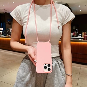 Pour <span class=keywords><strong>iPhone</strong></span> 15 étui de téléphone <span class=keywords><strong>avec</strong></span> sangle bandoulière collier <span class=keywords><strong>cordon</strong></span> TPU Silicone lanière étui de téléphone pour <span class=keywords><strong>iPhone</strong></span> 14 13 12 11 Pro Max TPU03 - Product Image 1
