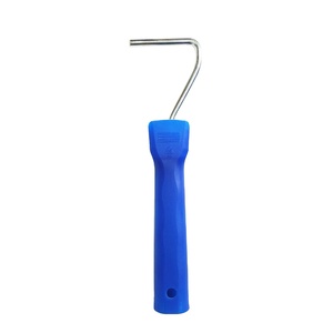 Rodillo de pintura mini DIY de 4 pulgadas con mango azul, marco de poliéster y diseño de liberación rápida - Product Image 1