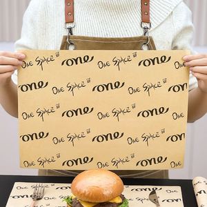 Papier d'emballage pour sandwichs de poulet frit, biodégradable, écologique, enduit de PE, résistant à la graisse, personnalisé - Product Image 4