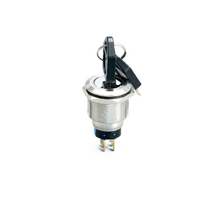 SHENGLEI 22mm impermeable IP65 interruptor de botón pulsador de aluminio llave <span class=keywords><strong>3</strong></span> posiciones 2NO 2NC 6 pines longitud personalizada 19mm 12V acero inoxidable - Product Image 4