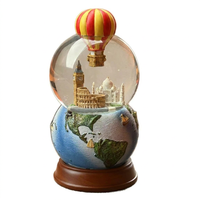Globo de Nieve Personalizado con Monumentos Mundiales, Base de Resina 3D, Big Ben, Coliseo, Globo de Agua Pintado a Mano, Decoración para el Hogar, Venta al Por Mayor