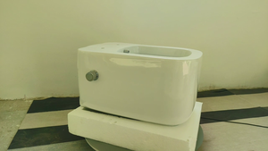 WC suspendu en céramique monobloc à chasse directe, de haute qualité, avec fonction bidet eau chaude et froide - Product Image 5