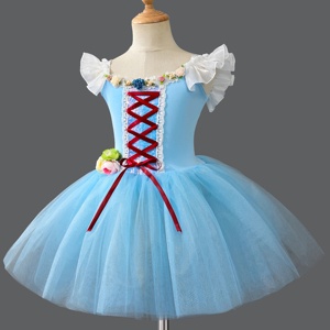 Vestido de <span class=keywords><strong>Ballet</strong></span> sin Mangas de Spandex para Niñas, para Representaciones de Lago de los Cisnes, Ropa de Danza Profesional para Niñas - Product Image 5