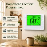 Termostato de Habitación Programable al por Mayor, 24 V CA o 2 Pilas AA 1 ° F Precision SWING 0.2~2.0 ° F para América del Norte Residencial