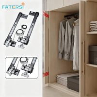Kit de système de glissière pour porte coulissante de placard, fermeture douce, robuste, pour portes coulissantes de cuisine et de dressing