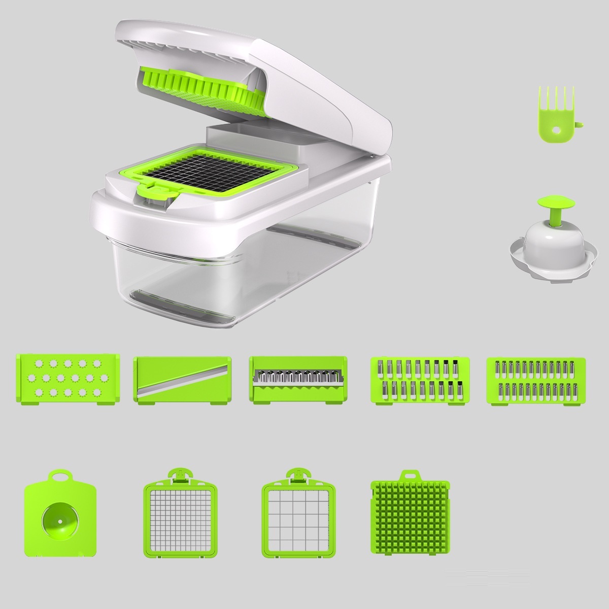 white-green-13 piece set