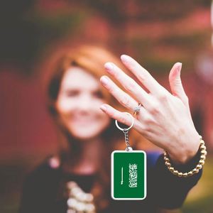 Wholesale Custom Saudi Arabia Commemorative Keychain Acrylic Material Double-Sided Printing Exquisite Workmanship - Product Image 3