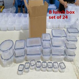 24-टुकड़ा बी ग्रेड सील किए गए स्नैक्स सूखे भंडारण बॉक्स को रसोई और कार्यालय के उपयोग के लिए प्लास्टिक के ढक्कन के साथ - Product Image 6