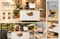 Présentoir de comptoir autoportant pour pub, éclairé par LED, pour café, bar à cocktails et boissons, idéal pour restaurants et événements