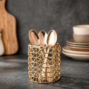 Support de rangement pour cuillères en métal pour cuisine, type sur pied durable, conception à un seul niveau - Product Image 5