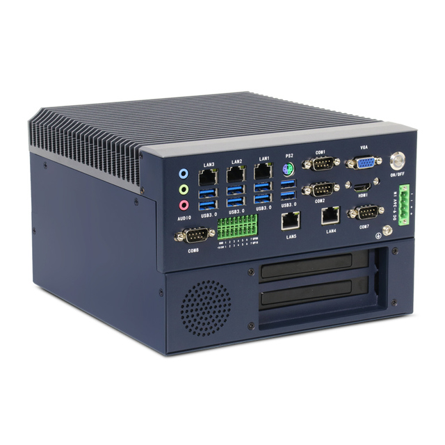 Ktb Industrial Fanless Embedded Computer Pc 6/7/8/9Th Modularity Multi-Serial Port Windows/Linux 12*Com Pci Pci-E Slot Box Pc
