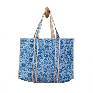 Sac fourre-tout de marché de qualité supérieure, grand sac, nouveau sac fourre-tout fait main, sac VIP léger en coton de haute qualité, imprimé au bloc à la main - Product Image 1