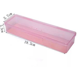 Petite boîte de rangement en plastique transparente, 2 couleurs, pour bijoux, fournitures d'art des ongles, étui de rangement - Product Image 3