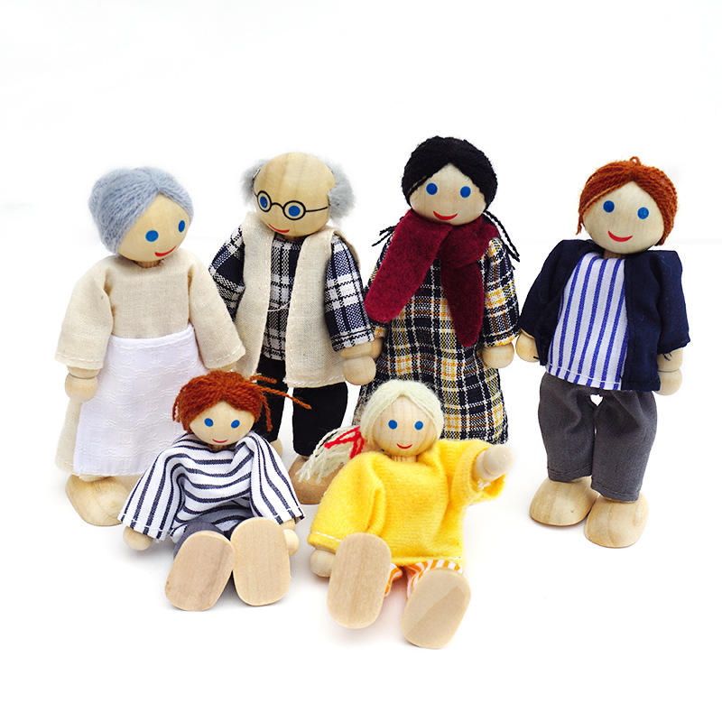 Conjunto de muñeca de familia gris