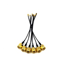 Câble coaxial UFL SMA 50 ohms RG178 de 15 cm personnalisable, connecteurs femelle vers UFL en laiton, gaine PVC, VSWR 1.5 DC-12GHz