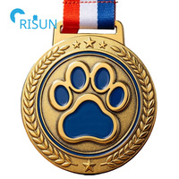 Médaille personnalisée gravable pour animaux de compagnie (chien, chat, animaux sauvages) avec empreinte de patte