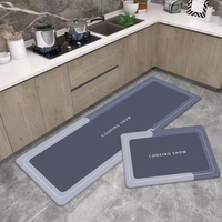 Tapis de bain personnalisé à séchage rapide, antidérapant et absorbant, inspiré de l'argile de diatomée, en caoutchouc, pour cuisine, salle de bain ou entrée