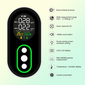 4 In 1 Portable PM2.5 <strong>Sensor</strong> <strong>Air</strong> <strong>Particle</strong> Meter <strong>Air</strong> Pollution Monitor <strong>Dust</strong> Detector For Camping - Product Image 3
