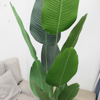 Plante artificielle d'Anthurium à toucher réel pour intérieur et extérieur, Palmier tropical, Bananier du voyageur, Faux arbre fleuri