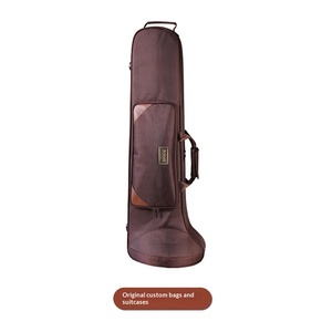 Trombón <span class=keywords><strong>Tenor</strong></span>/Alto Stadway SDWAT-305 con Tubo Deslizante de Cobre, Acabado Pintado, Clave Bb/F, Tamaño Adulto, con Bolsas Personalizadas de Tela Oxford - Product Image 4