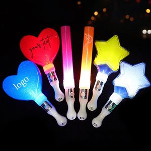 Mini Heart & Star Shaped Glow Sticks, Concert Light Stick <b>Toys</b>, Wholesale Promotional Party Supplies with Custom Logo - Product Image 1