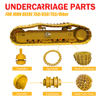 Pièces de train de roulement pour bulldozer 650 750 755 : segment de pignon, rouleau supérieur, rouleau inférieur, groupe de maillons de chenille pour John Deere