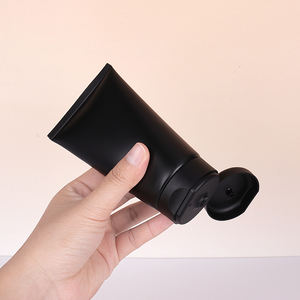 Toptan 100ml 150ml 200ml özel Logo mat siyah kozmetik losyon kozmetik el kremi losyon ürün için sıkılabilir tüp - Product Image 6