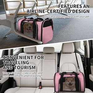 Transportadora de Mascotas con Laterales Suaves, Bolsa de Viaje Aprobada por la TSA para Mascotas de 1 a 15 Libras con Malla Reforzada para Gatos y Perros Pequeños - Product Image 4