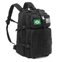 Sac à dos de randonnée tactique de luxe en denim et polyester pour l'extérieur, fermeture éclair, résistant à l'eau, capacité 36-56L, pour le sport, le cyclisme et les voyages