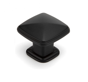 WEKIS siyah kabine çeker 4 inç çekmece dolabı siyah Dresser donanım Minimalist kare tek delik demir dolap donanım - Product Image 1