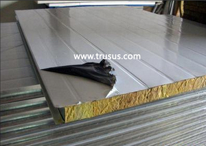 <span class=keywords><strong>Panel</strong></span> Sándwich de Lana de Roca Metálica Económico para Paredes de Talleres, Diseño Moderno, Aislamiento Térmico y Fácil Instalación - Product Image 2