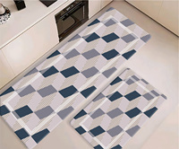 Tapis de sol antidérapant confortable, plusieurs motifs, motif personnalisé, haute qualité, ensemble de 2 pièces, tapis de cuisine en mousse PVC