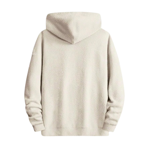 Sweat à capuche mi-zippé en polaire sherpa pour homme, doux, chaud, pull d'hiver, confortable, épais, décontracté, veste à capuche - Product Image 5