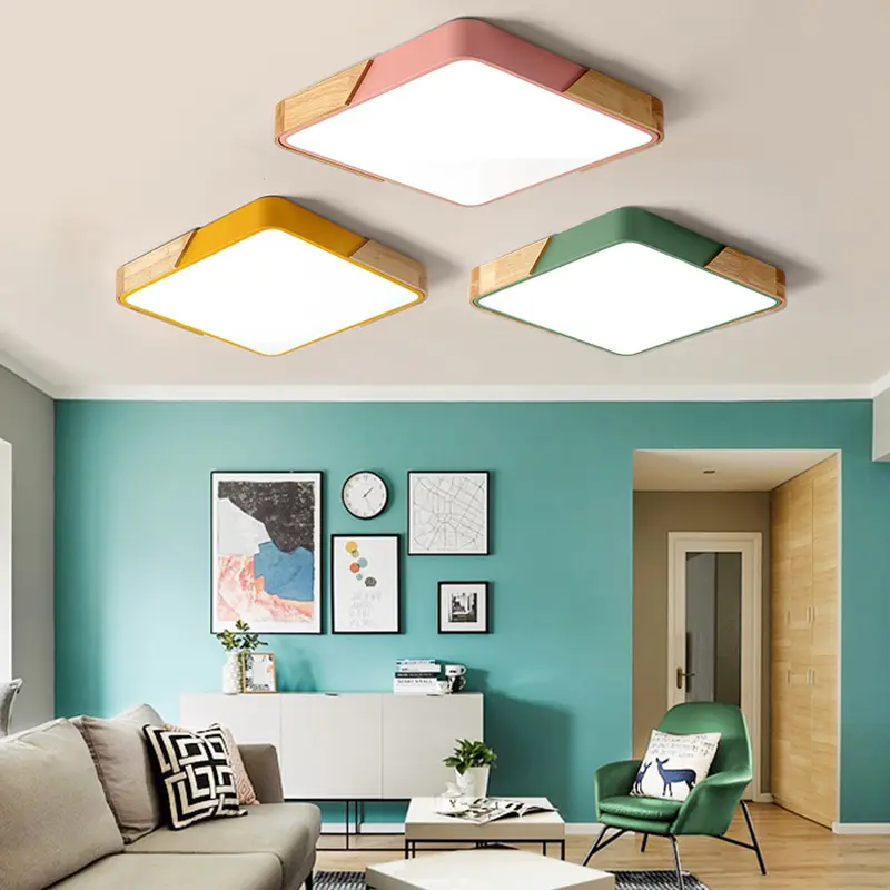 Contemporary Led Ceiling Light Smart Led Square Design Ceiling Lamp Home Indoor Decorative Bedroom Living Room Bar