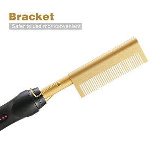 Plancha de pelo eléctrica con peine de cobre, rizador de pelo con calentamiento rápido para cabello húmedo y seco, multiestilizador - Product Image 2