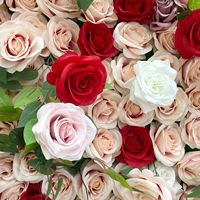 Großhandel Handgefertigte Realistische Seidenrosen 5D Blumenwanddekoration für Moderne Wohnraumgestaltung Hochzeit Weihnachten & Muttertag