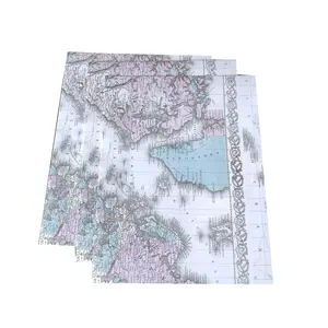 Factory Price Offset Printing Art Paper Sheet Fancy Color Christmas Gift Wrapping Paper Map Poster