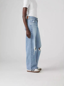 Vente en gros, jeans pour femmes, taille haute, décontractés, amples, style européen et américain, couleur claire, lavables, respirants, élégants, pour les trajets quotidiens - Product Image 3
