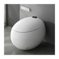 Nouveau design en forme d'oeuf rond une pièce sans réservoir capteur automatique rinçage bidet électrique salle de bain intelligente automatique cuvette de toilette intelligente