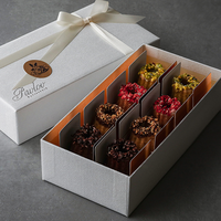Boîte à Dessert en Chocolat Premium Personnalisée avec Diviseur Pâtisserie Douceurs Biscuits Date Delight Baklava Kunafa Boîte Cadeau en Papier Rigide