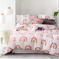 Ensemble de literie imprimé blanc belle 100% coton drap de lit literie