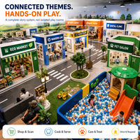 Équipement de jeu souple Eco Market pour salon pour animaux de compagnie, piscine à balles, toboggan, zone d'activités interactive, projet FEC testé par une tierce partie