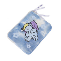 Housse d'ordinateur portable brodée tie-dye, sac d'ordinateur personnalisé à broder soi-même, toucher doux et pelucheux avec doublure en velours