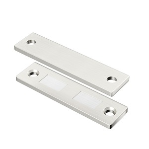 Loquet de porte magnétique en acier poli, design minimaliste, pour portes coulissantes de placard, tiroirs de meuble, aucun perçage requis - Product Image 1