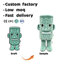 Boneka Plush Patung Totem Tiki Gaya Maya, Suvenir Budaya Kustom, Karakter Boneka Isi Dakron, Hadiah Pariwisata, Produsen OEM