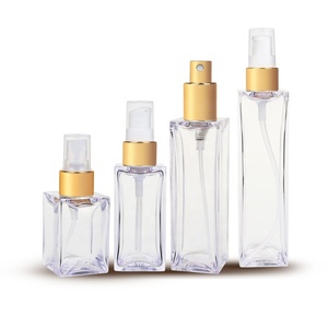 New Arrival 40ml 50ml 80ml 100ml Thick Wall PET Plastic Bottle Custom Square Spray Bottle